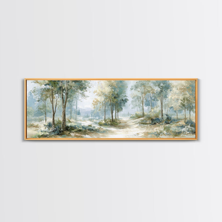 Misty Forest Path Canvas Print, Waiting Room Art, Gallery Decor, Waiting Room Decor, Fine Art, Calm, Contemporary Art, WRA-3x1-3