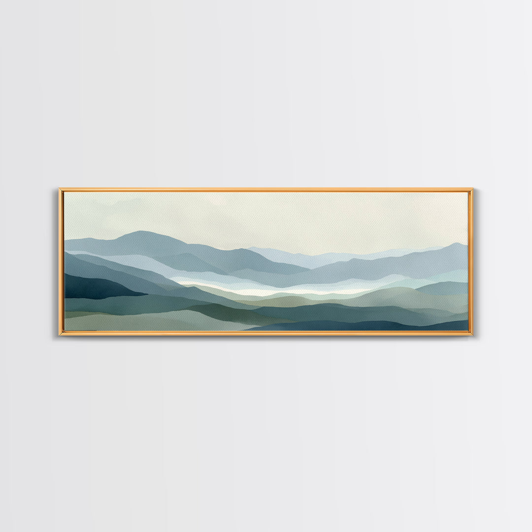 Simple Mountain Layers Canvas Print, Waiting Room Art, Wall Art, Waiting Room Decor, Fine Art, Calm, Floral Wall Art, WRA-3x1-30