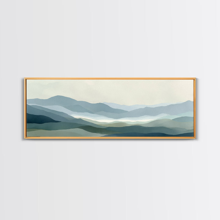 Simple Mountain Layers Canvas Print, Waiting Room Art, Wall Art, Waiting Room Decor, Fine Art, Calm, Floral Wall Art, WRA-3x1-30