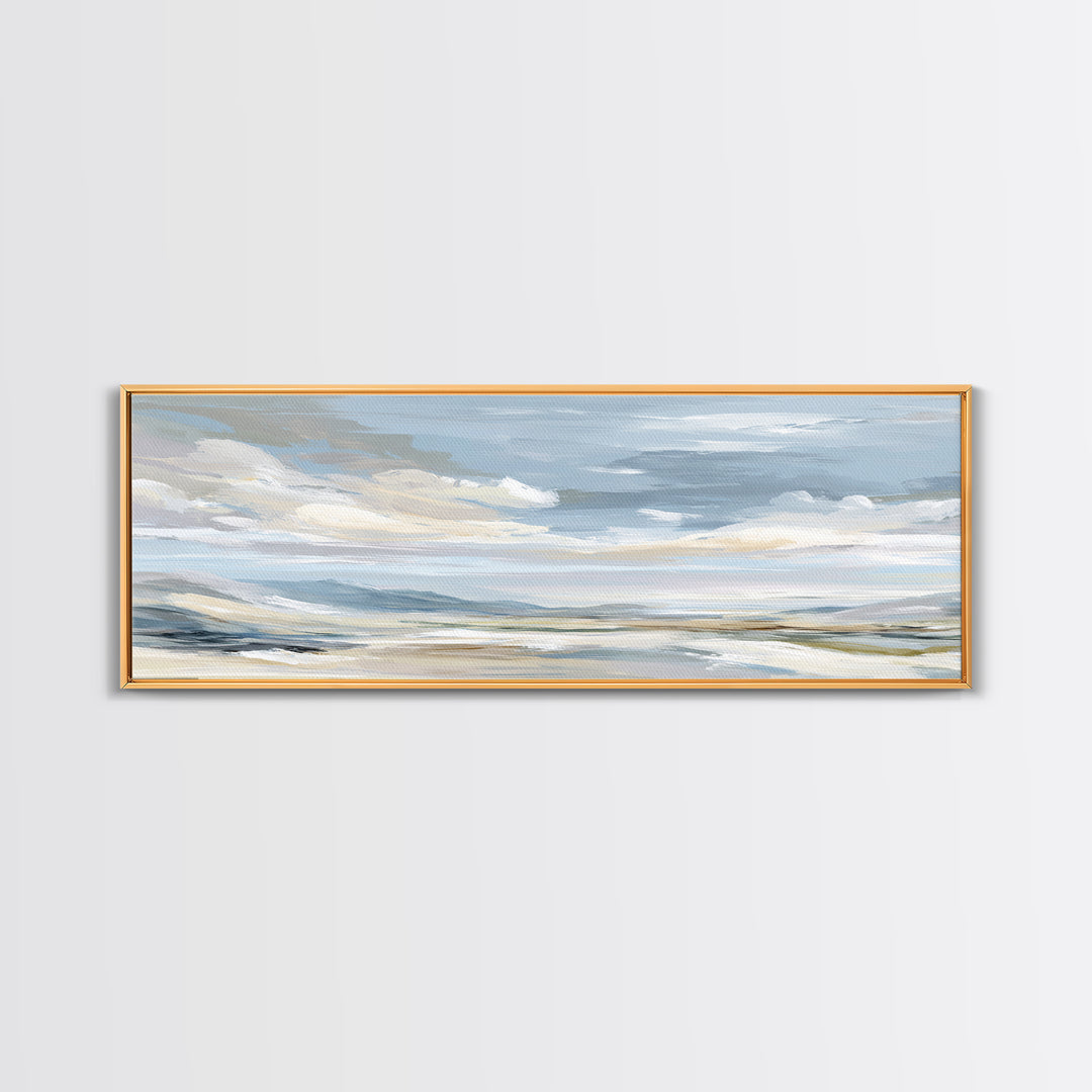 Calming Landscape with Open Sky and Gentle Canvas Print, Waiting Room Art, Dog Wall Art, Waiting Room Decor, Watercolor Art, WRA-3x1-41