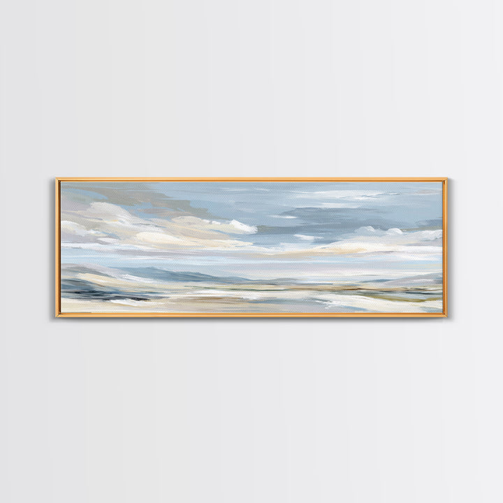 Calming Landscape with Open Sky and Gentle Canvas Print, Waiting Room Art, Dog Wall Art, Waiting Room Decor, Watercolor Art, WRA-3x1-41