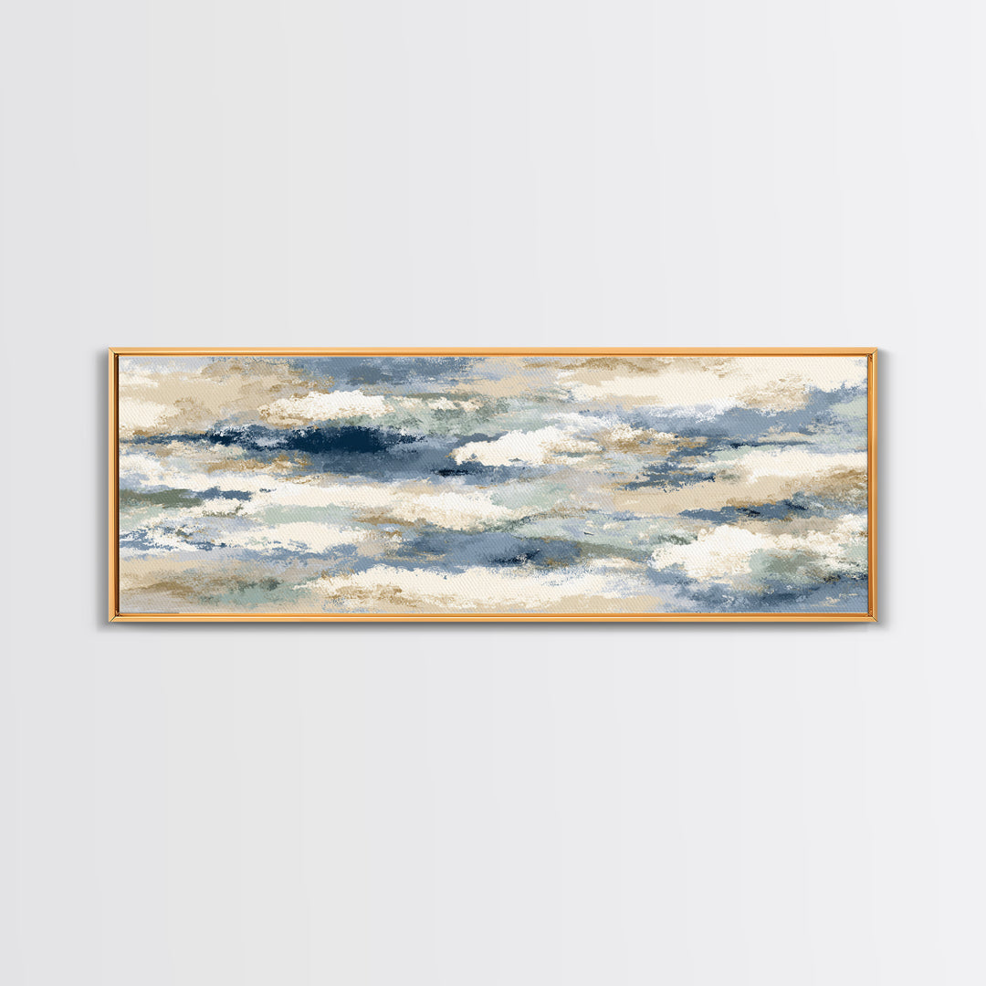 Soft Abstract Waves Canvas Print, Waiting Room Art, Bauhaus Print, Waiting Room Decor, Abstract Art, Calm, Dental Office Decor, WRA-3x1-42