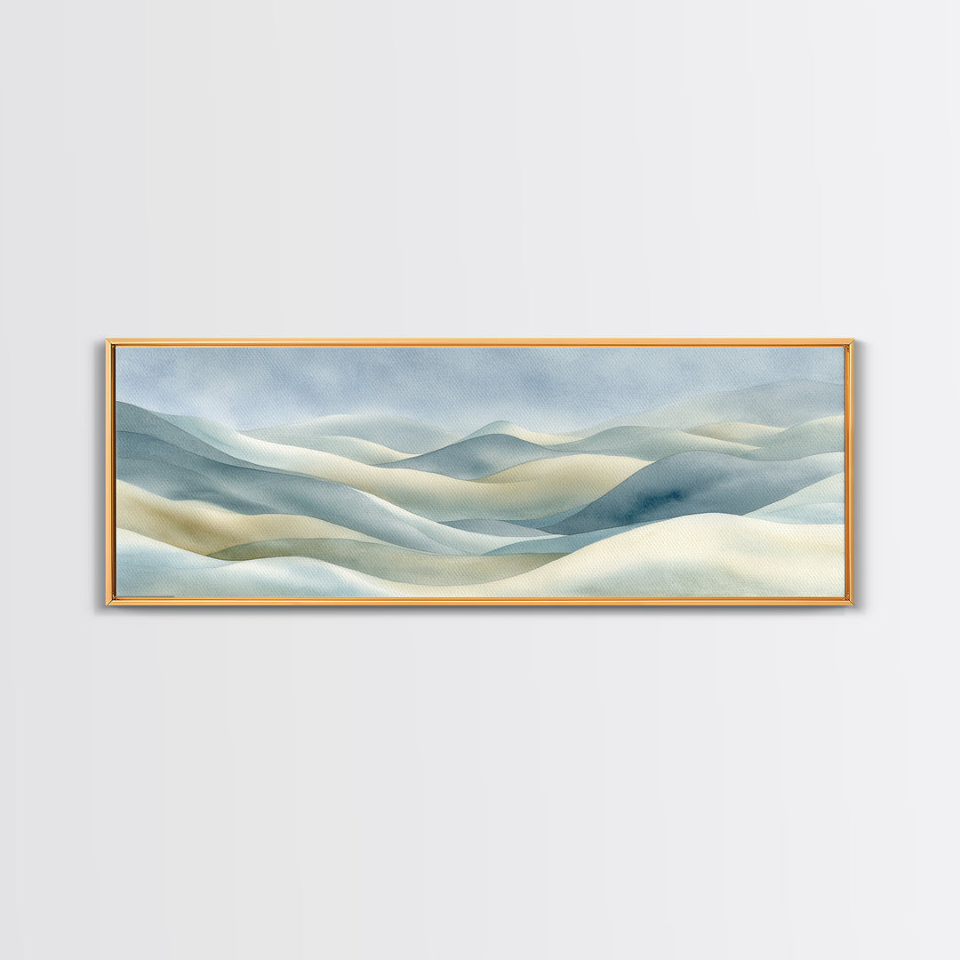 Soft Abstract Waves Canvas Print, Waiting Room Art, Bauhaus Print, Waiting Room Decor, Abstract Art, Calm, Dental Office Decor, WRA-3x1-66