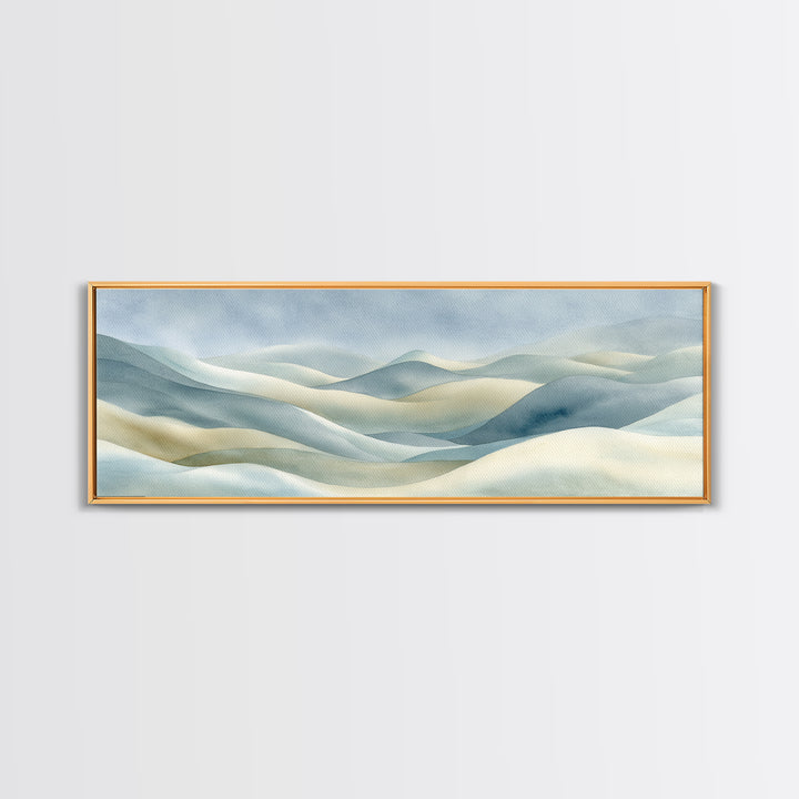 Soft Abstract Waves Canvas Print, Waiting Room Art, Bauhaus Print, Waiting Room Decor, Abstract Art, Calm, Dental Office Decor, WRA-3x1-66