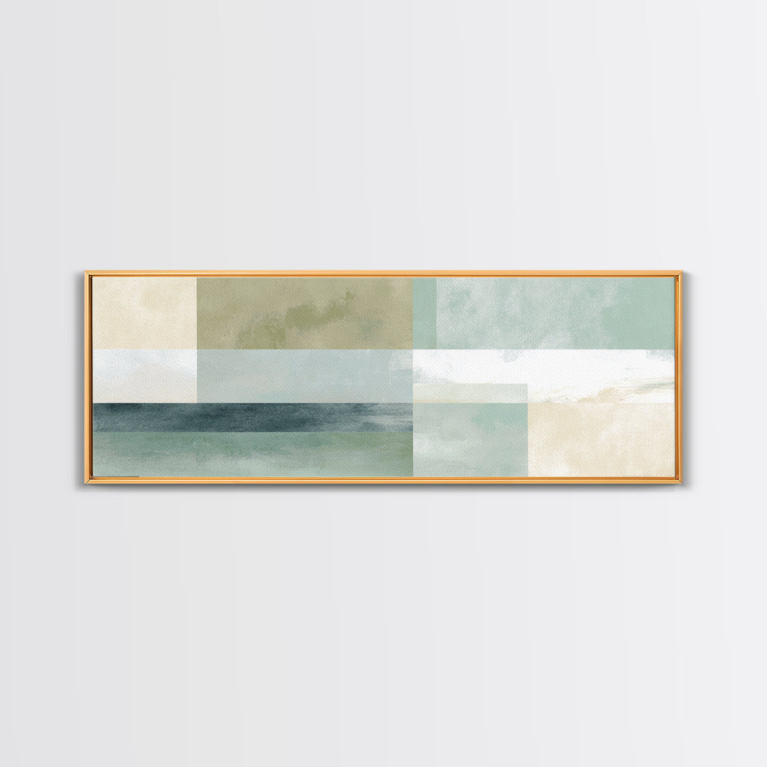 Minimal Geometric Composition Framed Canvas Print, Waiting Room Art, Soundwave Art, Waiting Room Decor, Fine Art, Calm, WRA-3x1-69