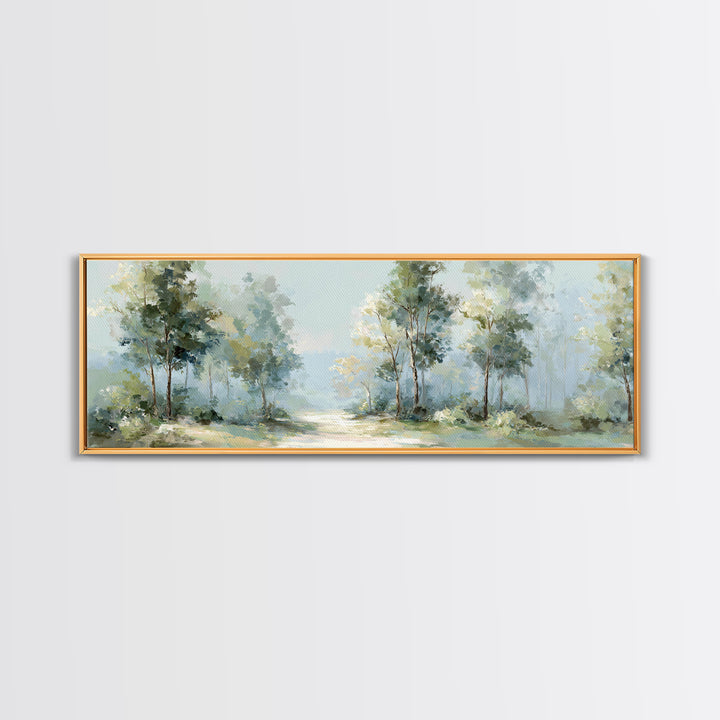 Misty Forest Path Canvas Print, Waiting Room Art, Office Wall Art, Waiting Room Decor, Fine Art, Calm, Dental Wall Art, WRA-3x1-75