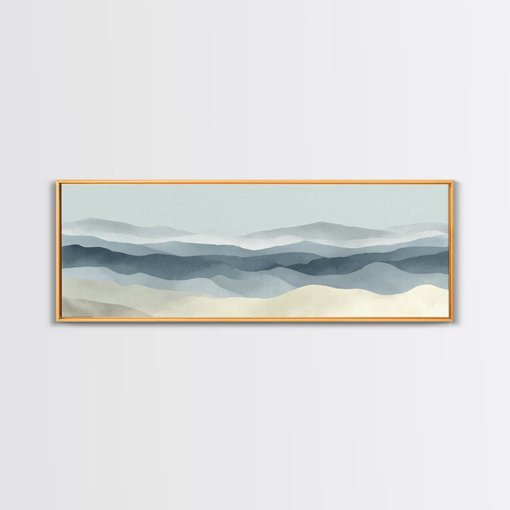 Simple Mountain Layers Canvas Print, Waiting Room Art, Art, Waiting Room Decor, Oil Painting, Calm, Bauhaus Print, WRA-3x1-78