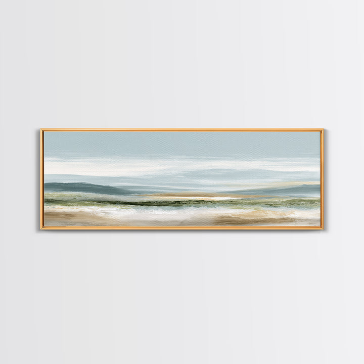 Calming Landscape with Open Sky and Gentle Framed Canvas Print, Waiting Room Art, Fine Art, Waiting Room Decor, Calm, WRA-3x1-89
