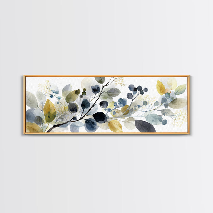 Neutral Botanical Branch Canvas Print, Waiting Room Art, Room Decor, Waiting Room Decor, Fine Art, Calm, Bedroom Decor, WRA-3x1-91