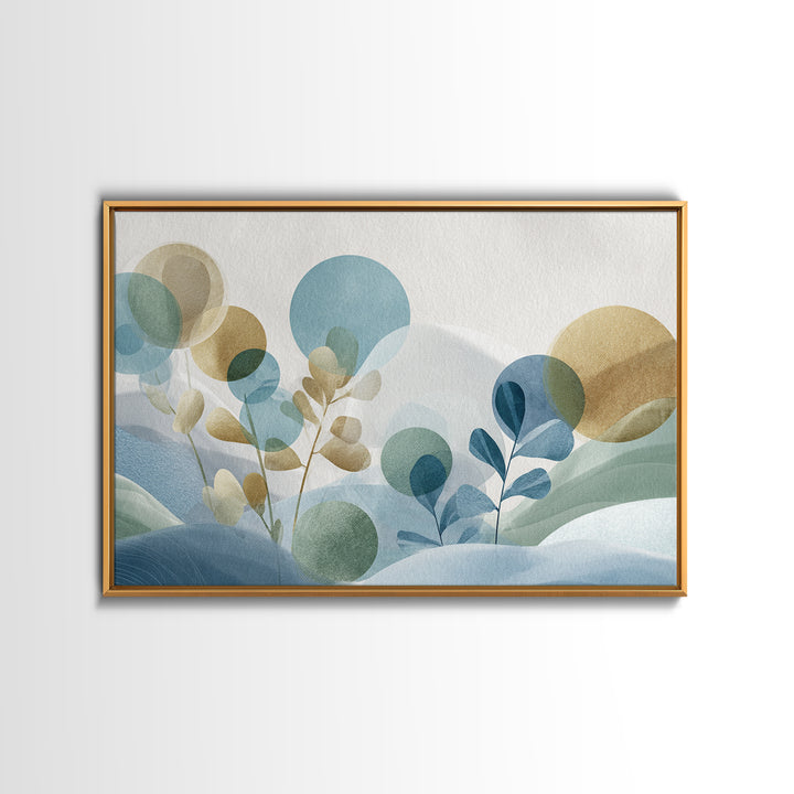 Abstract Circles Suggesting Calm Movement Framed Canvas Print, Waiting Room Art, Abstract Art, Waiting Room Decor, Calm, WRA-3x2-14