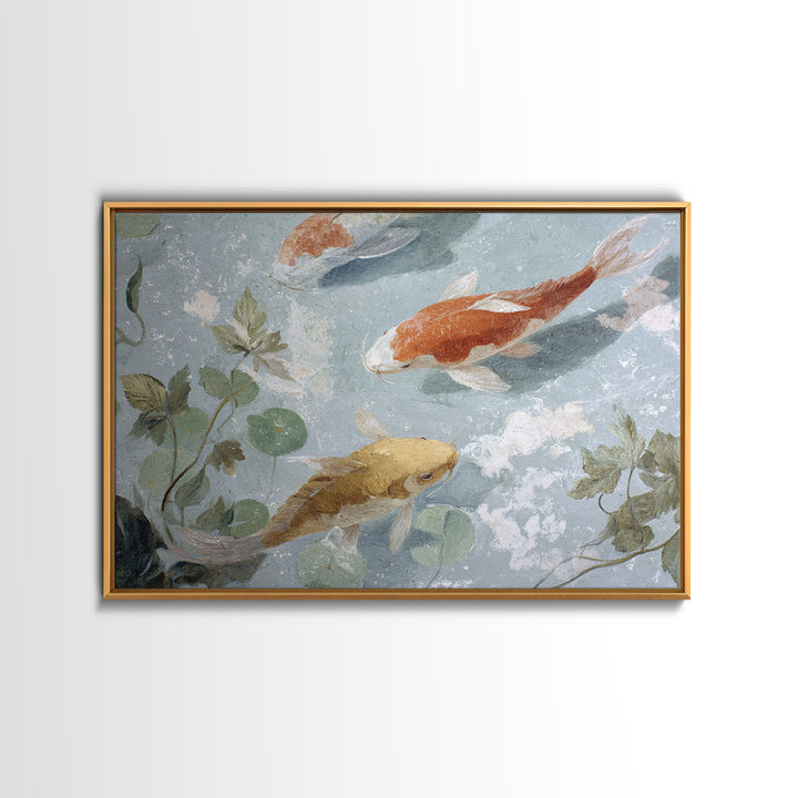 Gentle Koi Fish Framed Canvas Print, Waiting Room Art, Printable Wall Art, Waiting Room Decor, Calm, Office Wall Decor, WRA-3x2-2