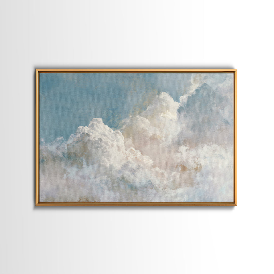 Large Cloudscape with Hopeful Light Framed Canvas Print, Waiting Room Art, Bauhaus Print, Waiting Room Decor, Fine Art, Calm, WRA-3x2-20