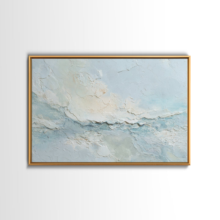 Light Marble Texture Abstract Framed Canvas Print, Waiting Room Art, Wall Sculpture, Waiting Room Decor, Abstract Art, Calm, WRA-3x2-28