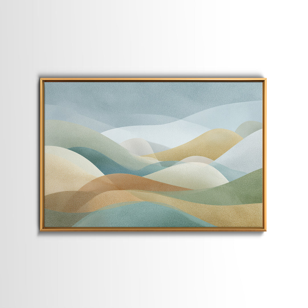 Pastel Rainbow Shapes for Pediatric Spaces Framed Canvas Print, Waiting Room Art, Bauhaus Print, Waiting Room Decor, WRA-3x2-70