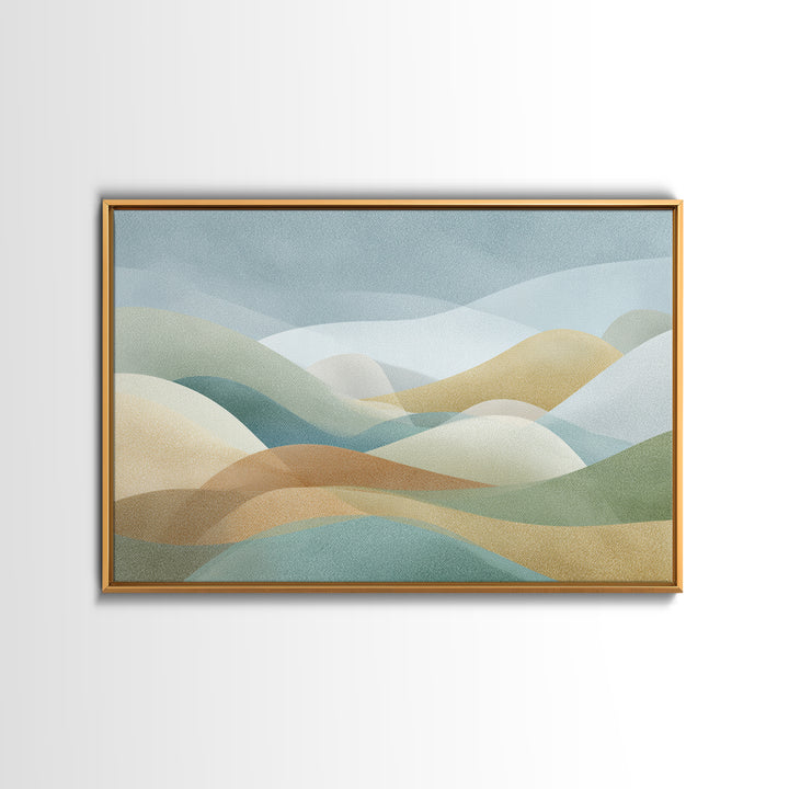 Pastel Rainbow Shapes for Pediatric Spaces Framed Canvas Print, Waiting Room Art, Bauhaus Print, Waiting Room Decor, WRA-3x2-70