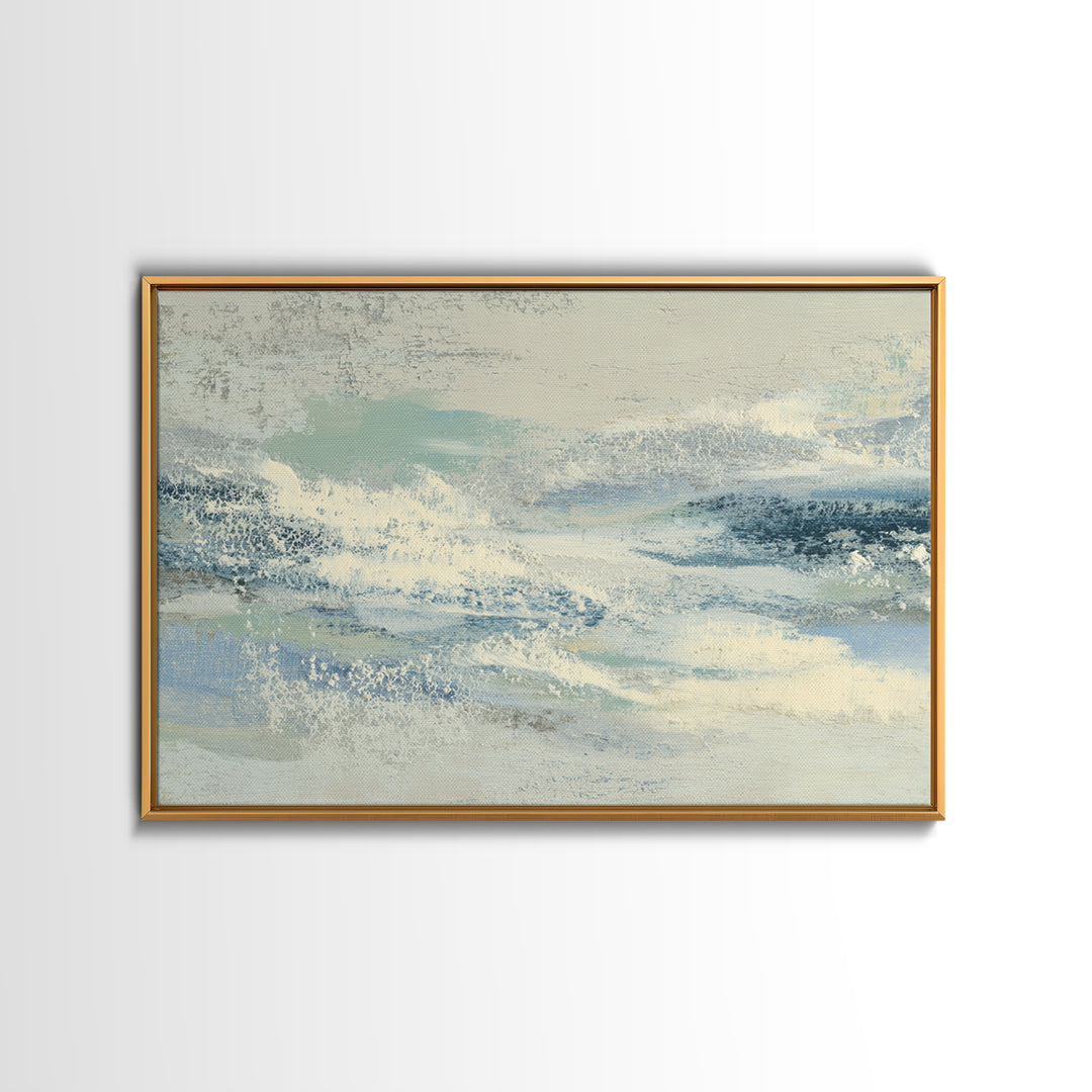 Soft Abstract Waves Framed Canvas Print, Waiting Room Art, Dental Wall Art, Waiting Room Decor, Abstract Art, Calm, WRA-3x2-78