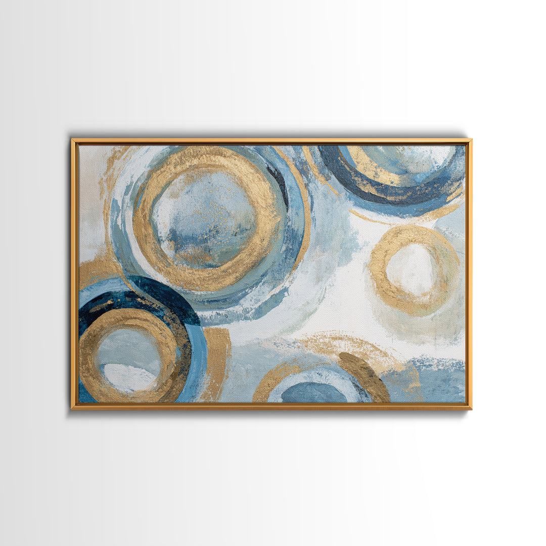 Abstract Circles Suggesting Calm Movement Framed Canvas Print, Waiting Room Art, Office Art, Waiting Room Decor, Abstract Art, WRA-3x2-86