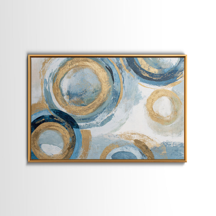 Abstract Circles Suggesting Calm Movement Framed Canvas Print, Waiting Room Art, Office Art, Waiting Room Decor, Abstract Art, WRA-3x2-86