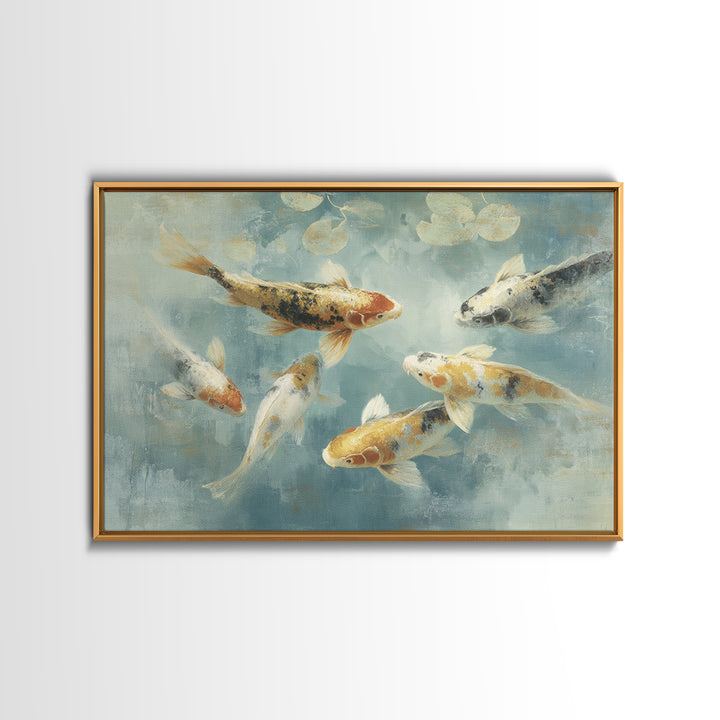 Gentle Koi Fish Canvas Print, Waiting Room Art, Digital Art Print, Waiting Room Decor, Fine Art, Calm, Fine Art Print, WRA-3x2-98