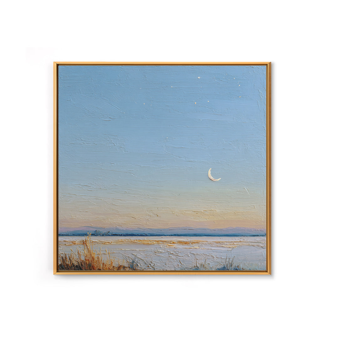 Crescent Moon and Stars Canvas Print, Yoga Studio Art, Nature Prints, Yoga Studio Decor, Fine Art, Balance, Boho Wall Hanging, YSA-1x1-18