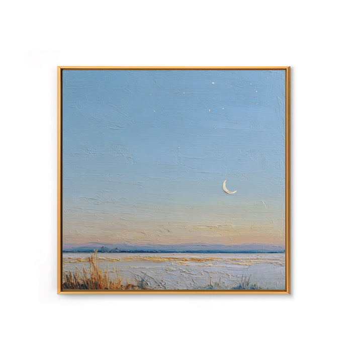 Crescent Moon and Stars Canvas Print, Yoga Studio Art, Nature Prints, Yoga Studio Decor, Fine Art, Balance, Boho Wall Hanging, YSA-1x1-18