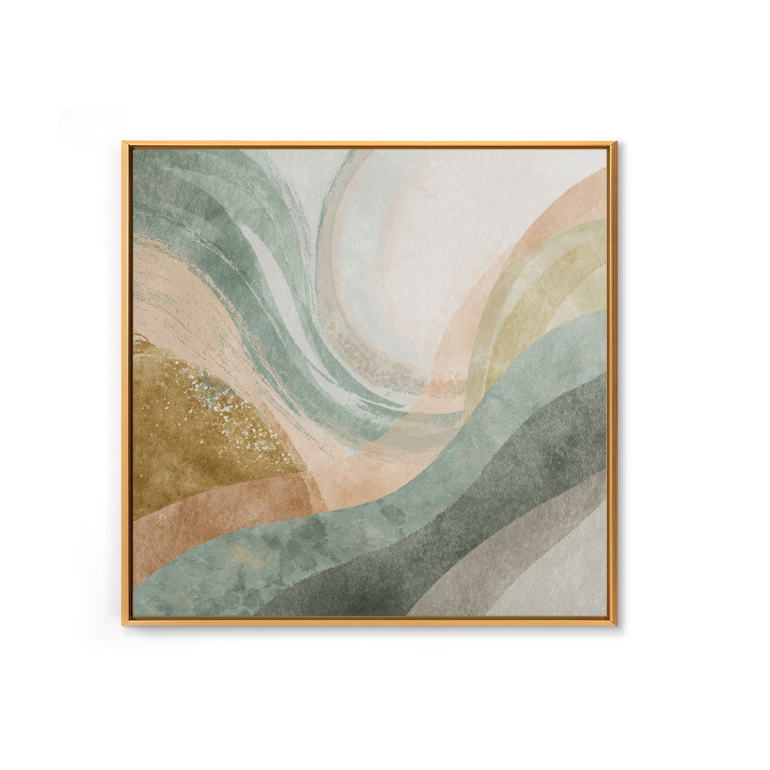 Abstract Breath Waves Framed Canvas Print, Yoga Studio Art, Modern Decor, Yoga Studio Decor, Fine Art, Balance, Art Print, YSA-1x1-79