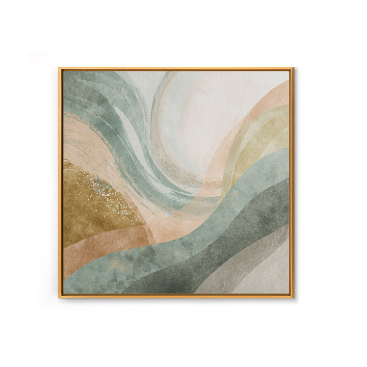 Abstract Breath Waves Framed Canvas Print, Yoga Studio Art, Modern Decor, Yoga Studio Decor, Fine Art, Balance, Art Print, YSA-1x1-79
