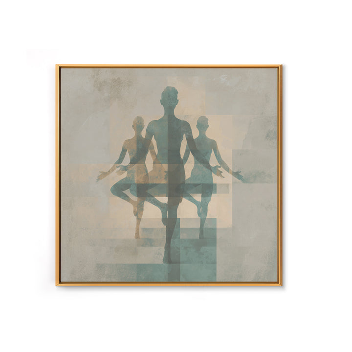 Sun Salutation Silhouette Sequence Without Text Canvas Print, Yoga Studio Art, Wall Art Print, Yoga Studio Decor, Balance, YSA-1x1-8