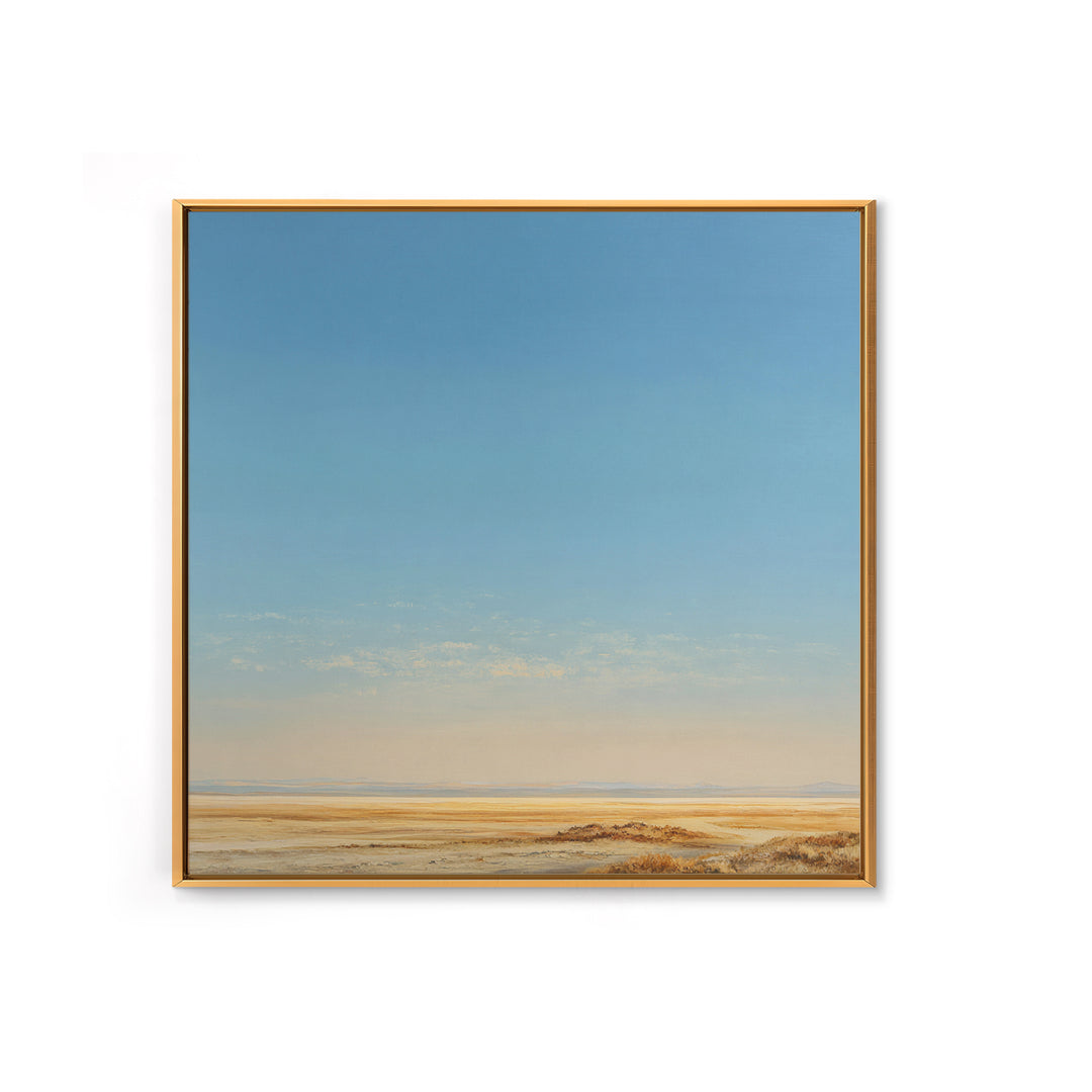 Peaceful Desert Horizon Framed Canvas Print, Yoga Studio Art, Feminine Wall Art, Yoga Studio Decor, Fine Art, Balance, YSA-1x1-84