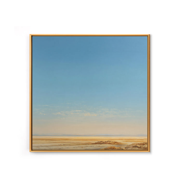Peaceful Desert Horizon Framed Canvas Print, Yoga Studio Art, Feminine Wall Art, Yoga Studio Decor, Fine Art, Balance, YSA-1x1-84