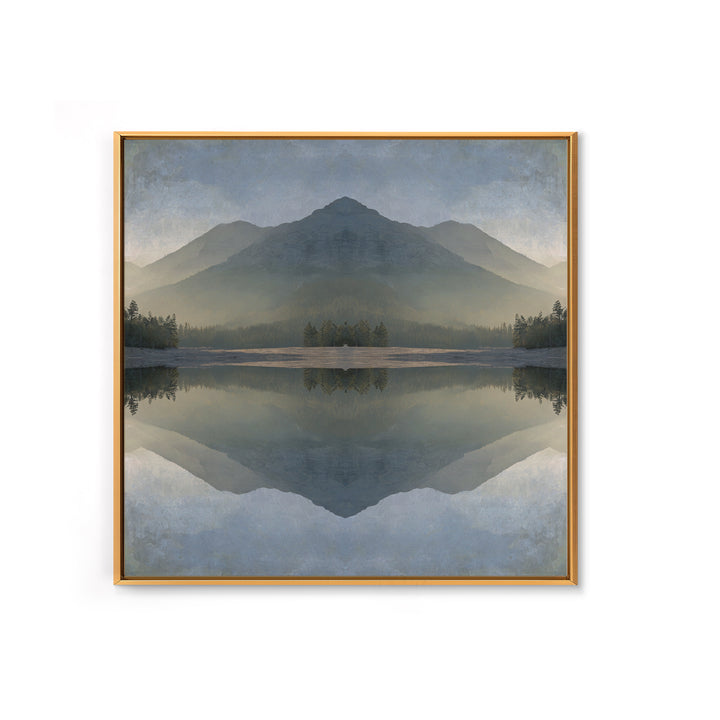 Sunrise Mountain Lake Reflection Canvas Print, Yoga Studio Art, Southwest Decor, Yoga Studio Decor, Fine Art, Balance, YSA-1x1-92