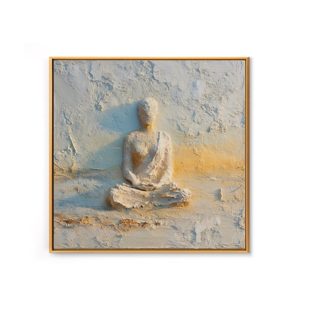 Seated Meditation Figure Canvas Print, Yoga Studio Art, Wall Art, Yoga Studio Decor, Fine Art, Balance, Metal Wall Decor, YSA-1x1-97