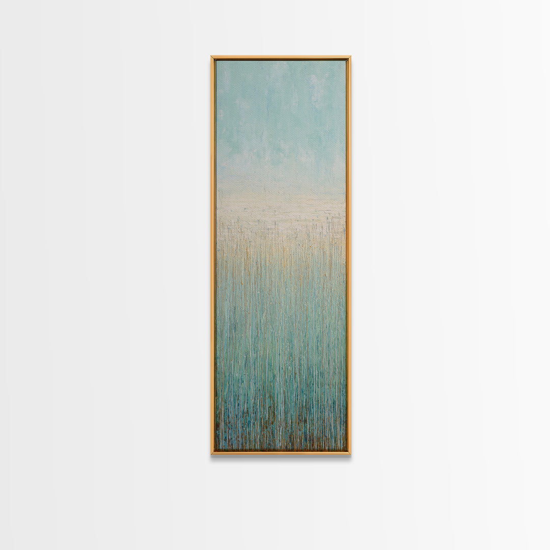 Abstract Breath Waves Framed Canvas Print, Yoga Studio Art, Art Print, Yoga Studio Decor, Fine Art, Balance, Large Wall Decor, YSA-1x3-19