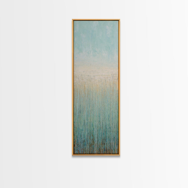 Abstract Breath Waves Framed Canvas Print, Yoga Studio Art, Art Print, Yoga Studio Decor, Fine Art, Balance, Large Wall Decor, YSA-1x3-19