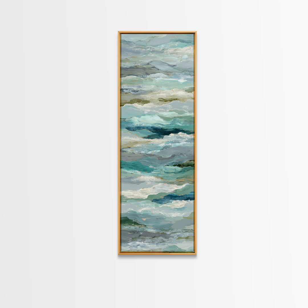Abstract Breath Waves Canvas Print, Yoga Studio Art, Wall Art Print, Yoga Studio Decor, Abstract Art, Balance, Yoga Gift, YSA-1x3-43