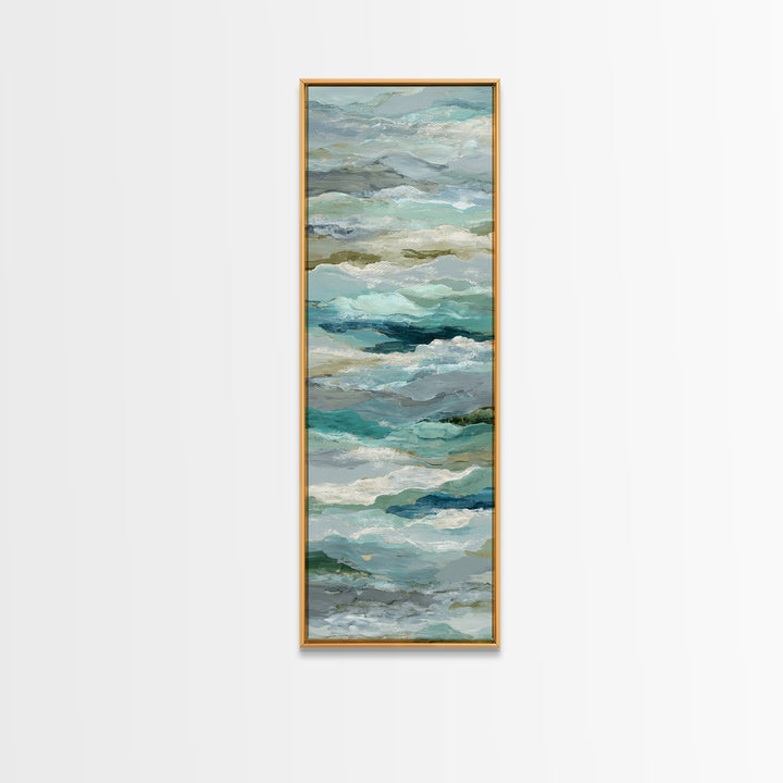 Abstract Breath Waves Canvas Print, Yoga Studio Art, Wall Art Print, Yoga Studio Decor, Abstract Art, Balance, Yoga Gift, YSA-1x3-43