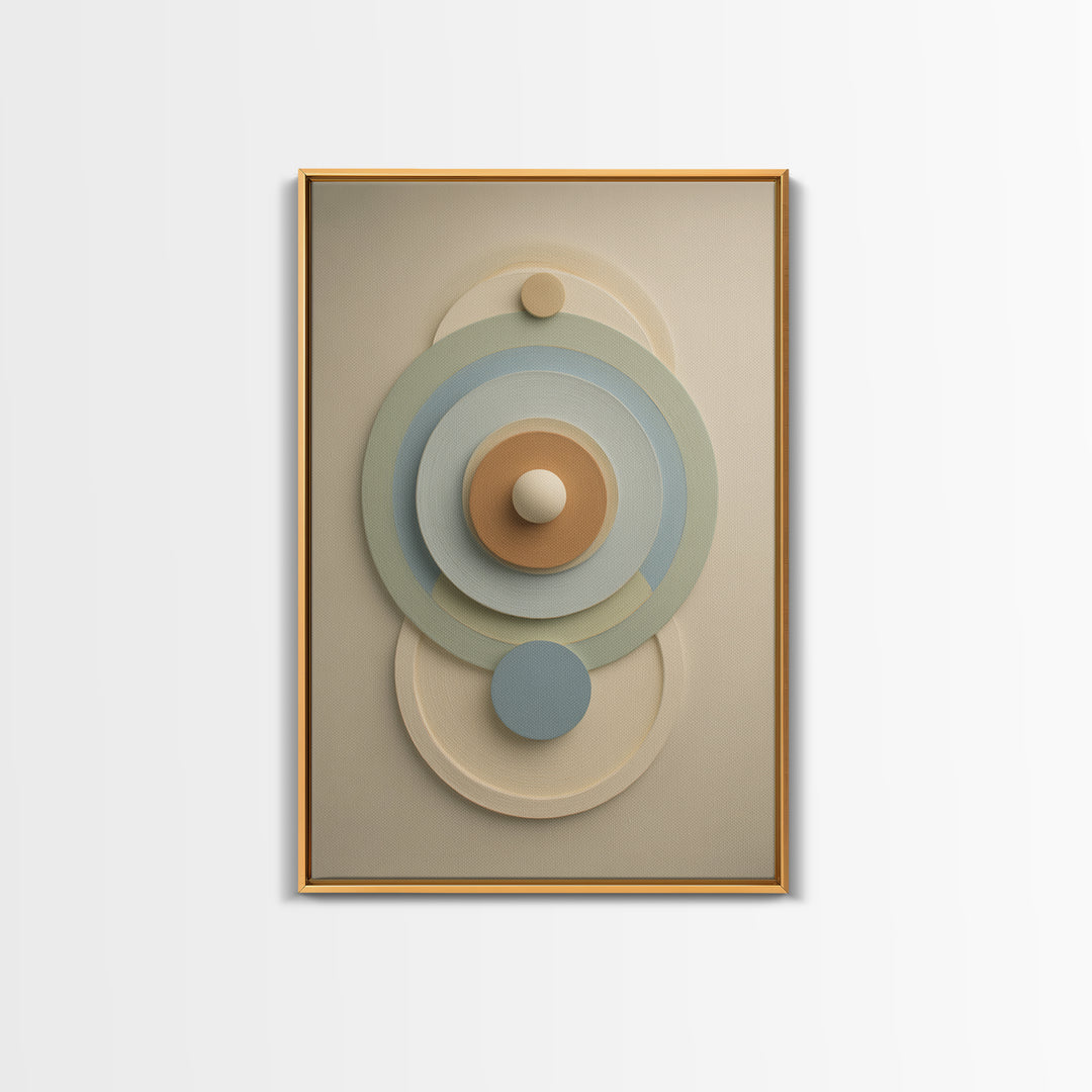 Chakra Color Circles Framed Canvas Print, Yoga Studio Art, Textured Painting, Yoga Studio Decor, Balance, Living Room Wall Art, YSA-2x3-22