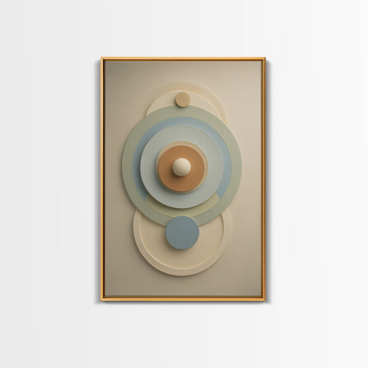Chakra Color Circles Framed Canvas Print, Yoga Studio Art, Textured Painting, Yoga Studio Decor, Balance, Living Room Wall Art, YSA-2x3-22
