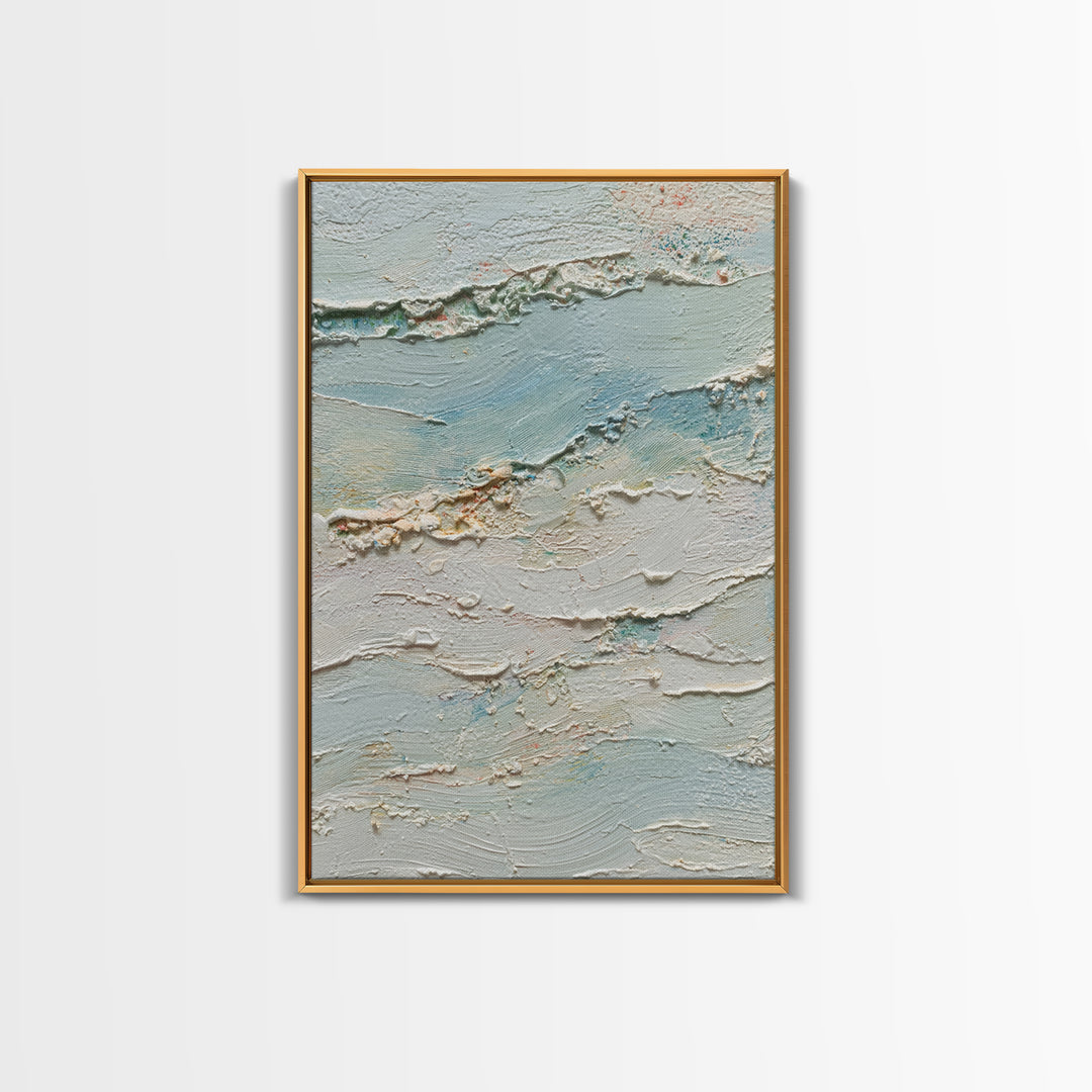 Abstract Breath Waves Framed Canvas Print, Yoga Studio Art, Yoga, Yoga Studio Decor, Abstract Art, Balance, Nature Prints, YSA-2x3-63