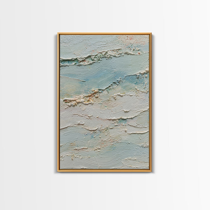 Abstract Breath Waves Framed Canvas Print, Yoga Studio Art, Yoga, Yoga Studio Decor, Abstract Art, Balance, Nature Prints, YSA-2x3-63