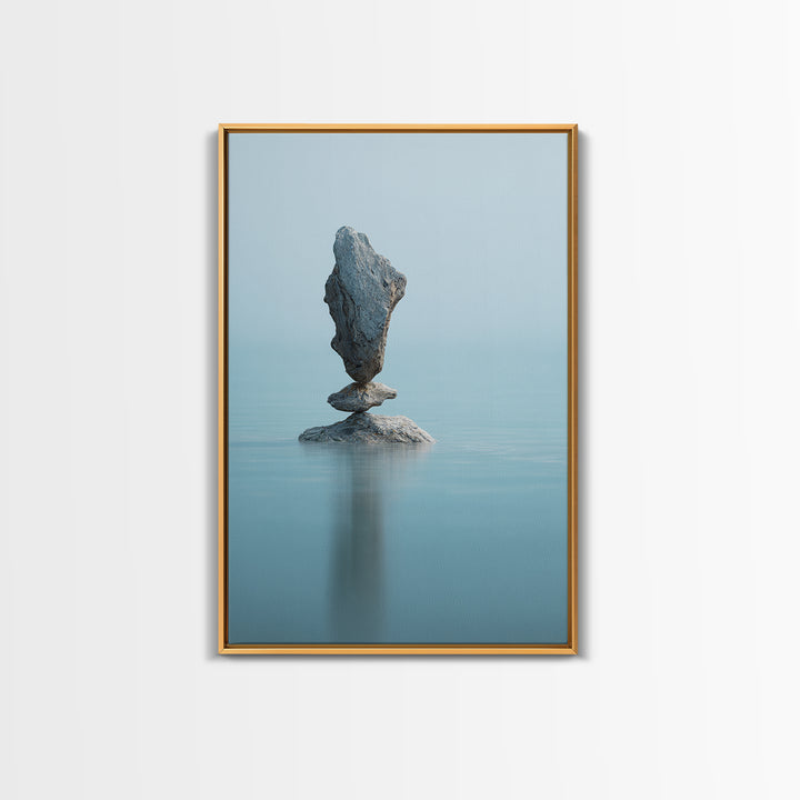 Ocean Horizon with Meditative Stillness Canvas Print, Yoga Studio Art, Living Room Wall Art, Yoga Studio Decor, Balance, YSA-2x3-96