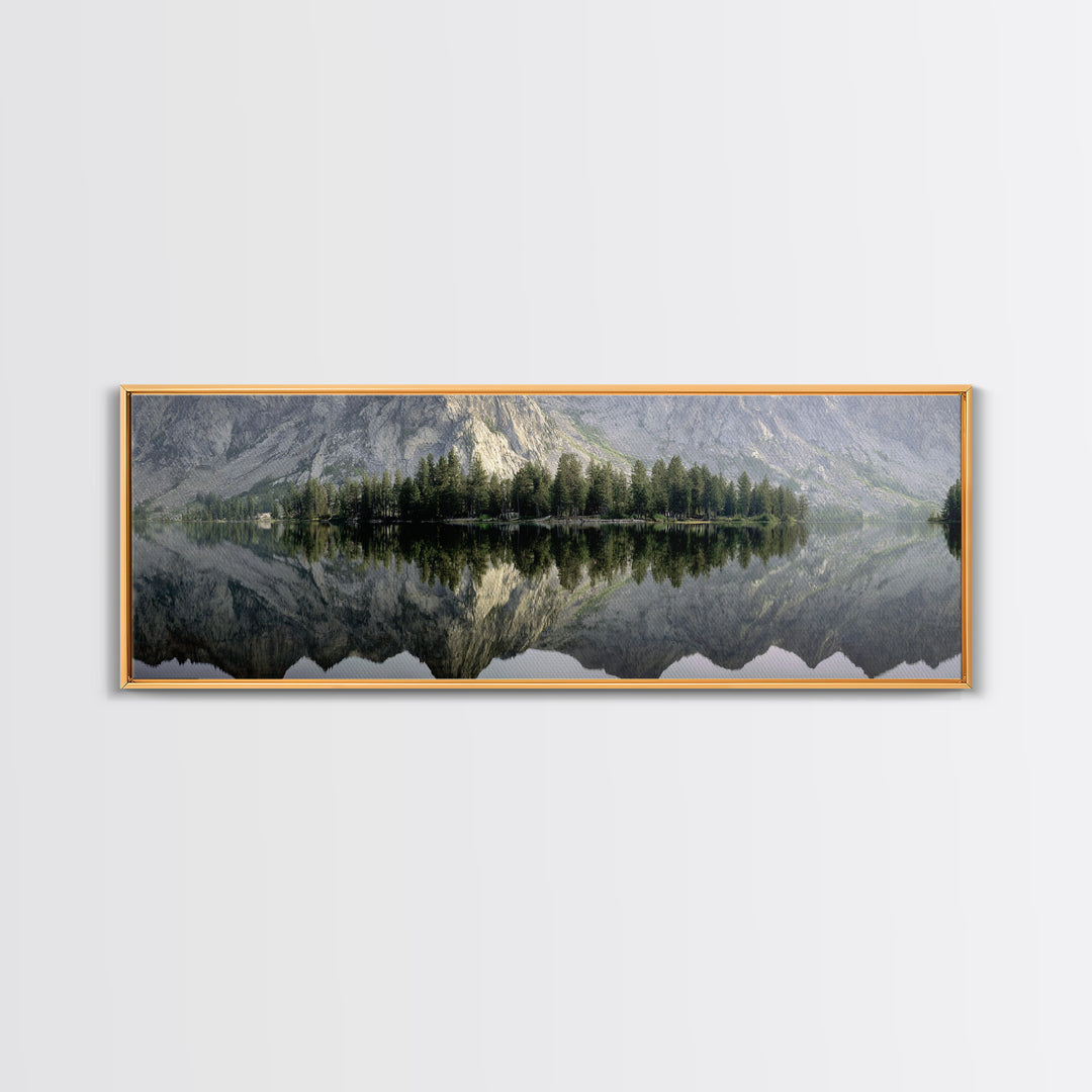 Sunrise Mountain Lake Reflection Canvas Print, Yoga Studio Art, Gym Art, Yoga Studio Decor, Fine Art, Balance, Minimalist Decor, YSA-3x1-36