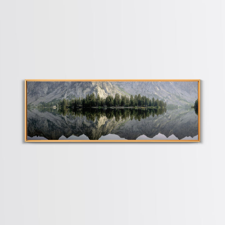 Sunrise Mountain Lake Reflection Canvas Print, Yoga Studio Art, Gym Art, Yoga Studio Decor, Fine Art, Balance, Minimalist Decor, YSA-3x1-36