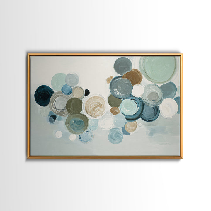 Chakra Color Circles Framed Canvas Print, Yoga Studio Art, Wall Art Print, Yoga Studio Decor, Fine Art, Balance, Yoga Gift, YSA-3x2-18