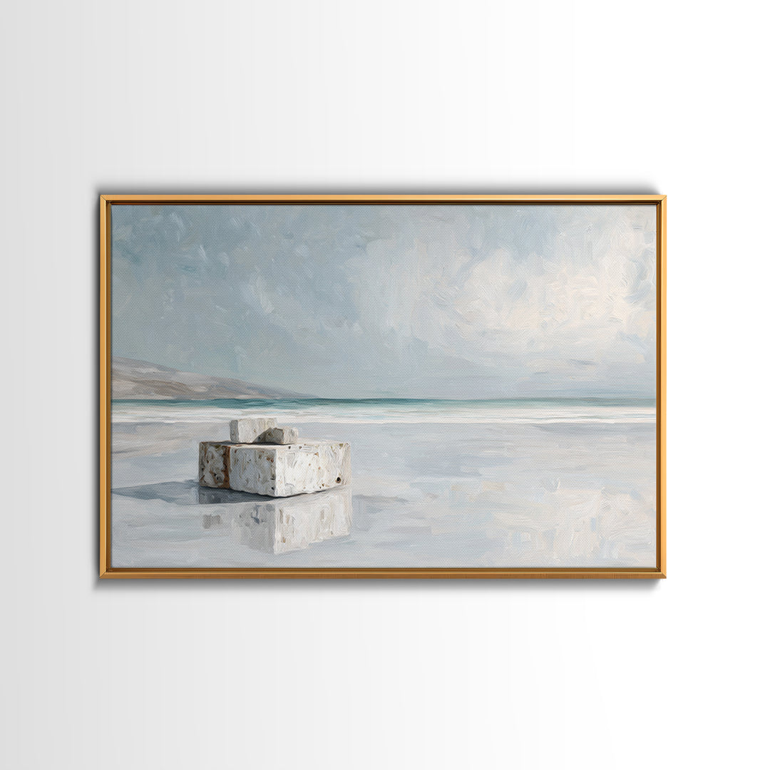 Peaceful Desert Horizon Framed Canvas Print, Yoga Studio Art, Black Artists, Yoga Studio Decor, Fine Art, Balance, Wall Decor, YSA-3x2-40