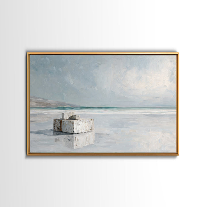 Peaceful Desert Horizon Framed Canvas Print, Yoga Studio Art, Black Artists, Yoga Studio Decor, Fine Art, Balance, Wall Decor, YSA-3x2-40