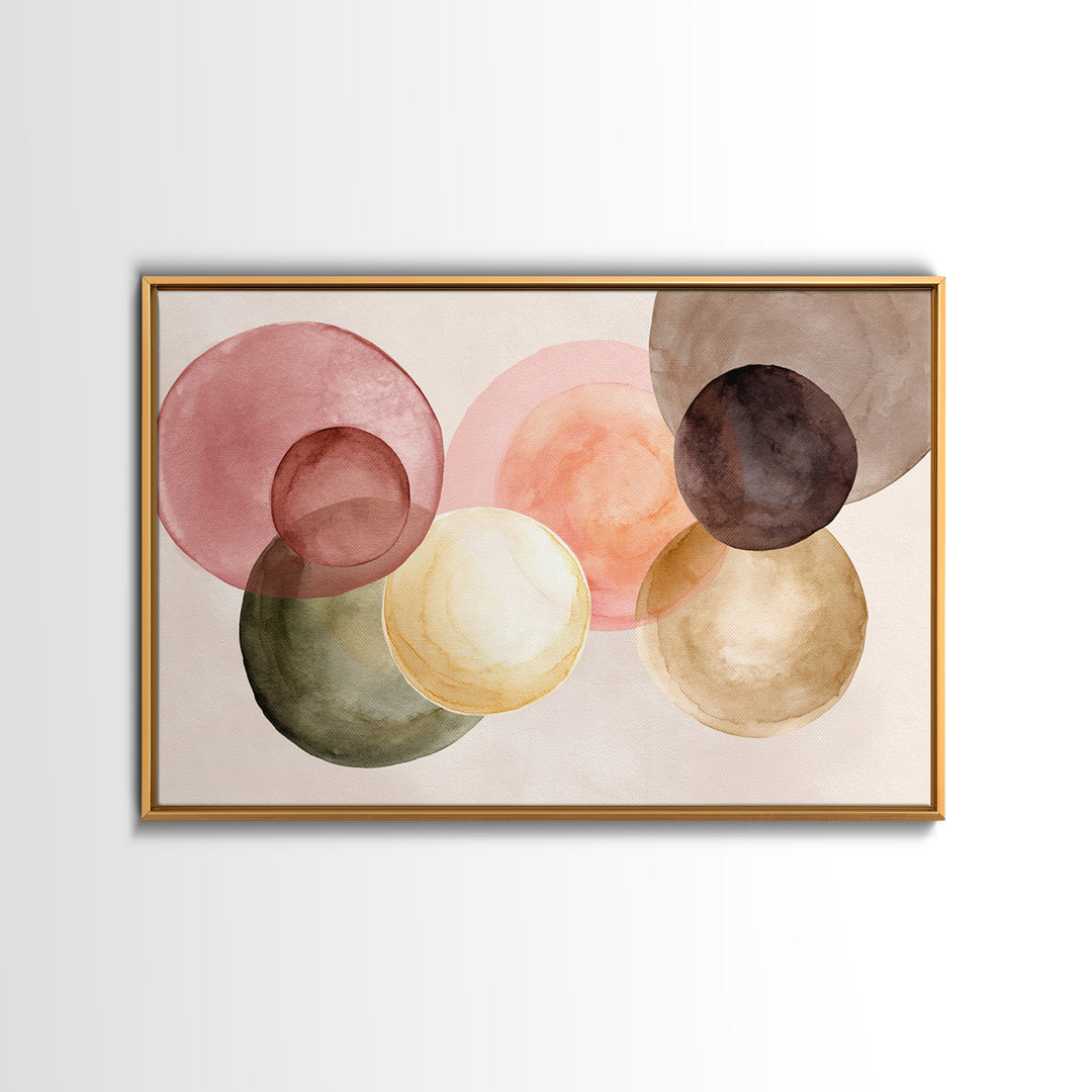 Chakra Color Circles Canvas Print, Yoga Studio Art, Custom Wall Art, Yoga Studio Decor, Fine Art, Balance, Feminine Wall Art, YSA-3x2-42