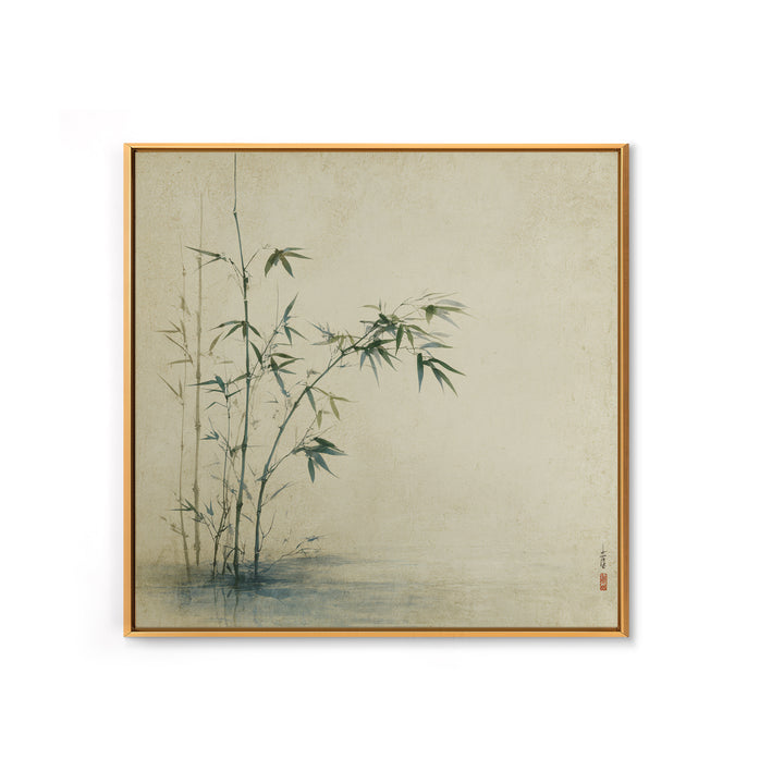 Bamboo Stalks in Sparse Ink Wash Canvas Print, Zen Art, Neutral Decor, Living Room Decor, Fine Art, Zen, Wall Decor, Art Print, ZEN-1x1-26