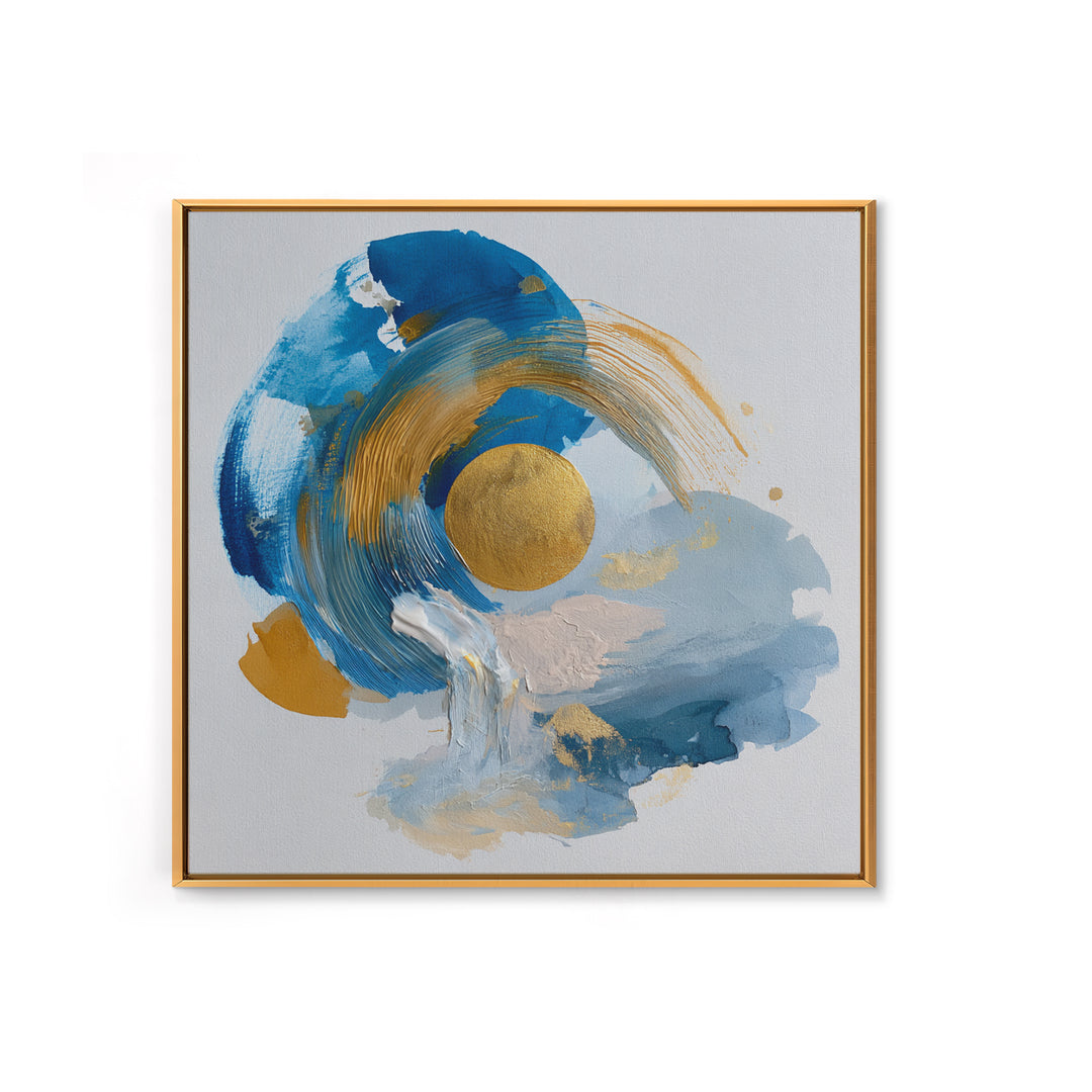 Single Black Ens Circle on Warm Paper Canvas Print, Zen Art, Art, Living Room Decor, Zen, Garden Art, Japanese Wall Art, ZEN-1x1-49