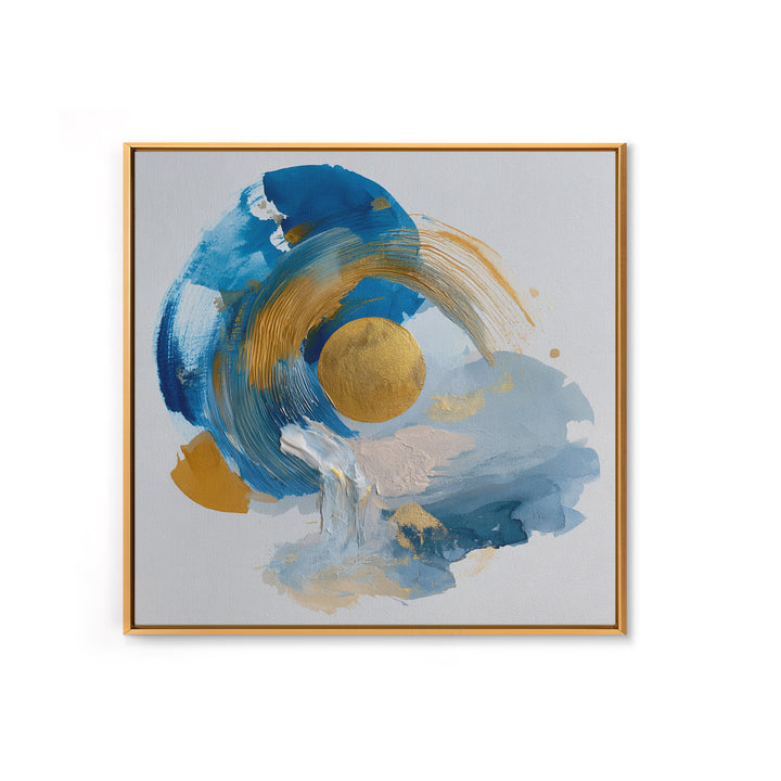 Single Black Ens Circle on Warm Paper Canvas Print, Zen Art, Art, Living Room Decor, Zen, Garden Art, Japanese Wall Art, ZEN-1x1-49